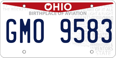 OH license plate GMO9583