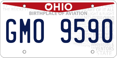 OH license plate GMO9590