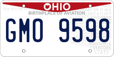 OH license plate GMO9598