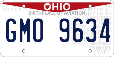 OH license plate GMO9634