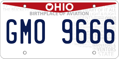OH license plate GMO9666