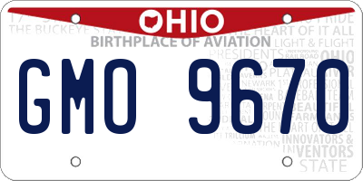 OH license plate GMO9670