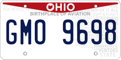 OH license plate GMO9698