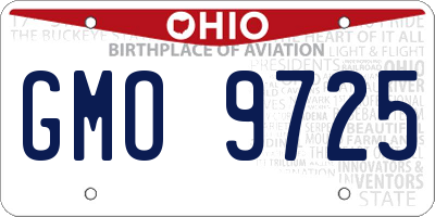 OH license plate GMO9725
