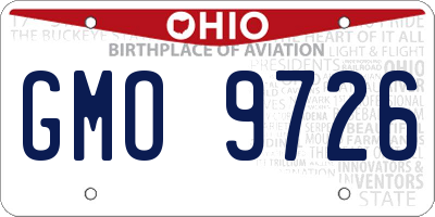 OH license plate GMO9726