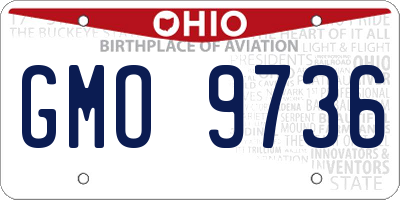 OH license plate GMO9736