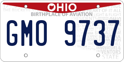 OH license plate GMO9737