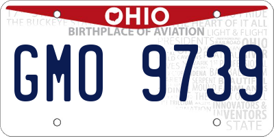 OH license plate GMO9739