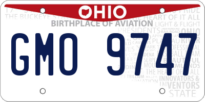 OH license plate GMO9747