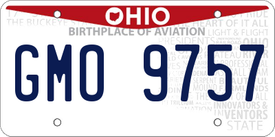 OH license plate GMO9757