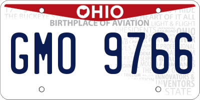 OH license plate GMO9766