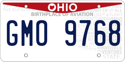 OH license plate GMO9768