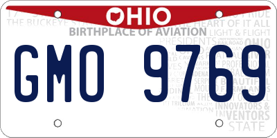 OH license plate GMO9769