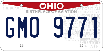 OH license plate GMO9771