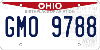 OH license plate GMO9788