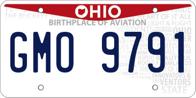 OH license plate GMO9791