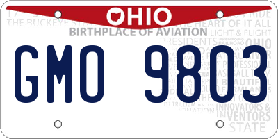OH license plate GMO9803