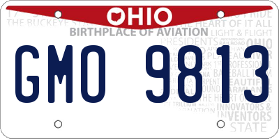 OH license plate GMO9813