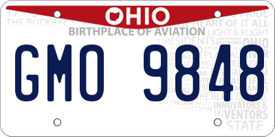 OH license plate GMO9848