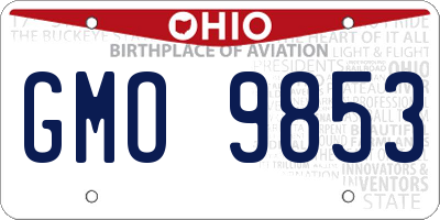 OH license plate GMO9853