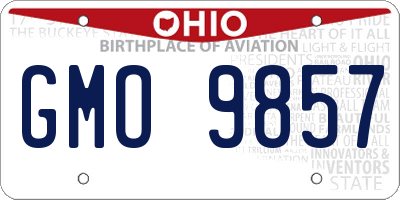 OH license plate GMO9857