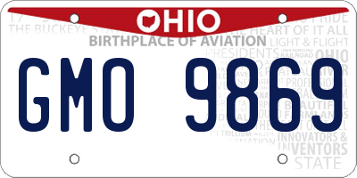 OH license plate GMO9869
