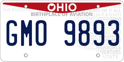 OH license plate GMO9893