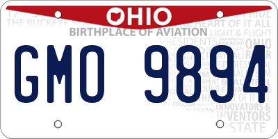 OH license plate GMO9894