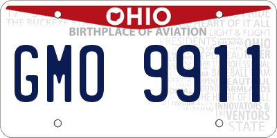 OH license plate GMO9911