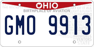 OH license plate GMO9913