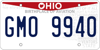 OH license plate GMO9940