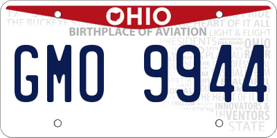 OH license plate GMO9944