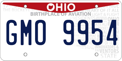 OH license plate GMO9954