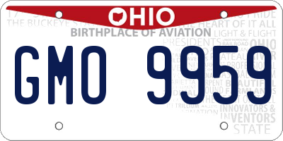 OH license plate GMO9959
