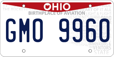 OH license plate GMO9960