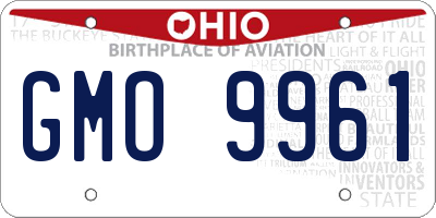OH license plate GMO9961