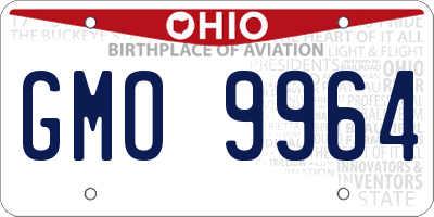 OH license plate GMO9964