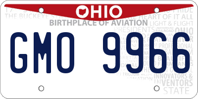 OH license plate GMO9966