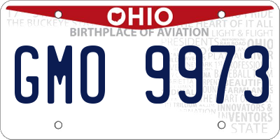 OH license plate GMO9973