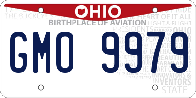 OH license plate GMO9979