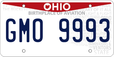 OH license plate GMO9993