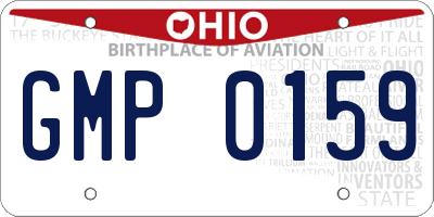 OH license plate GMP0159