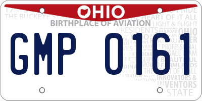 OH license plate GMP0161