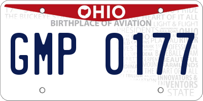 OH license plate GMP0177