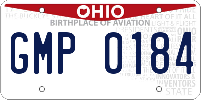 OH license plate GMP0184