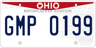OH license plate GMP0199