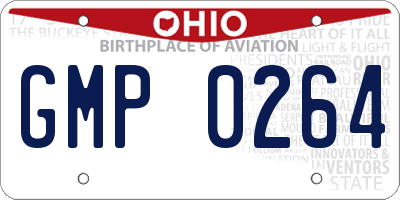 OH license plate GMP0264