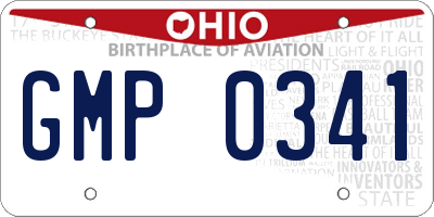 OH license plate GMP0341