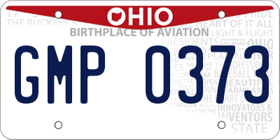 OH license plate GMP0373
