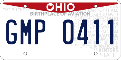 OH license plate GMP0411